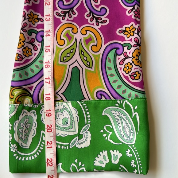 ZARA. Women’s Medium Multicolored Blouse. Crop top with Bell Sleeve. Sat… - Picture 13 of 15